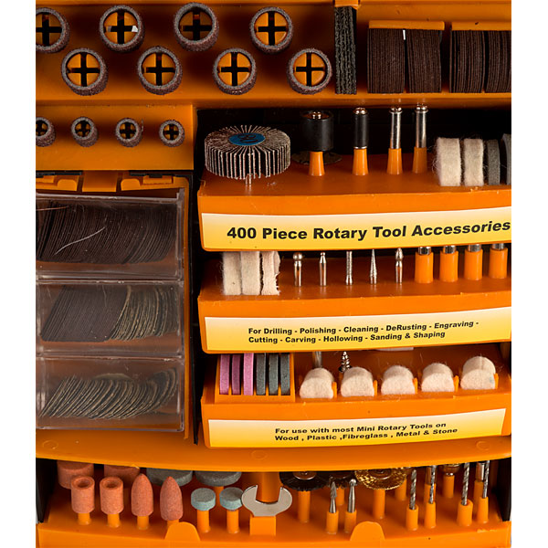 Anvil AVAC400 Rotary Tool Accessory Set 400 Piece Rapid Online
