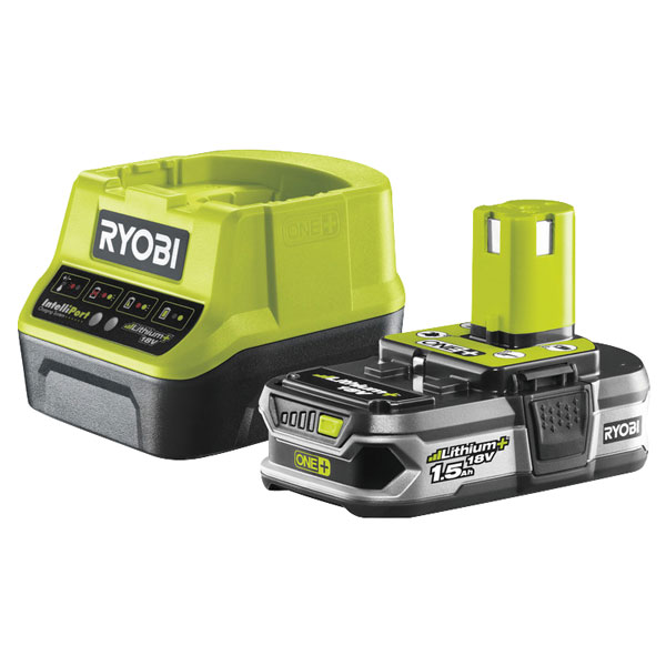 Ryobi 5133003358 RC18120-115 ONE+ Compact Charger 18V & 1 x 18V 1.5Ah ...