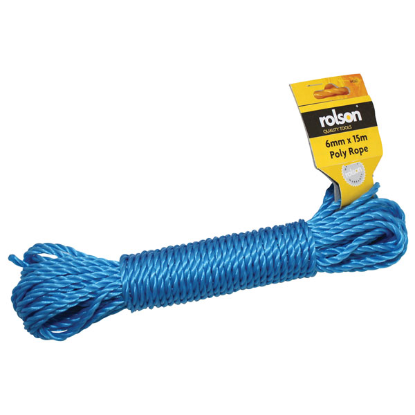 Rolson Poly Rope 15 M x 6mm 