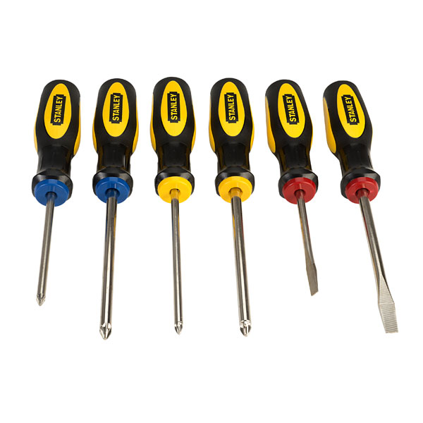 Stanley 064459 Screwdriver Set 6 Pieces Rapid Online