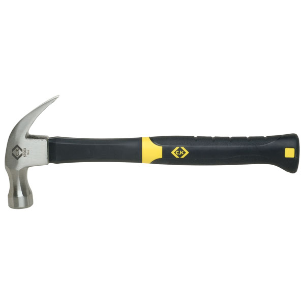 Claw Hammer Anti Vibration Fibreglass Shaft 16oz CK Tools 357003