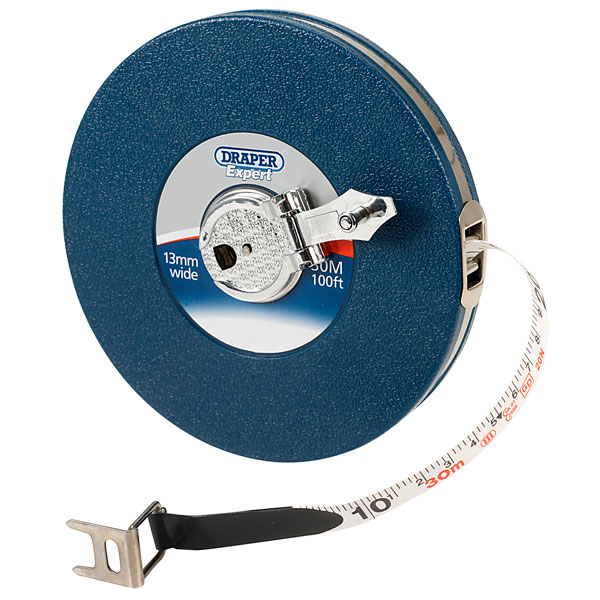 Draper Expert 88216 Fibreglass Field Measuring Tape 30m/100ft Rapid