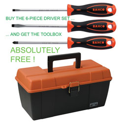 Bahco 806-6 800 Series Screwdriver Set Slotted/Pozi - 6 Piece