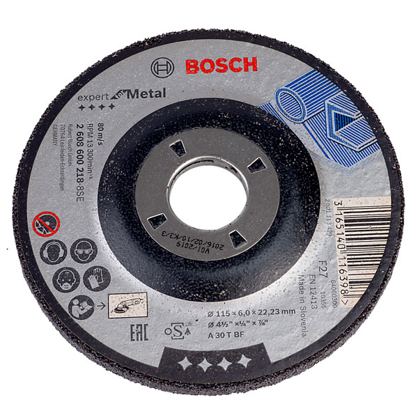 Bosch 2608600218 Metal Grinding Disc 115 x 22.2 x 6mm