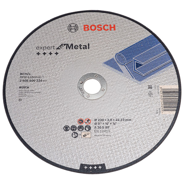 Bosch 2608600324 Metal Cutting Disc Flat 230 x 22.2 x 3mm