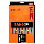 Bahco B220.017 BahcoFit Insulated VDE Screwdriver Set Slot/PZ - 7 Piece