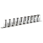 Facom J.40E 3/8'' Square Drive Metric 12Pt Socket Set + Rack