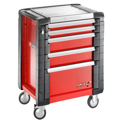 Facom JET.5M3 Jet+ 5 Drawer Roller Cabinet - 3 Modules Per Drawer - Red