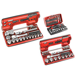 Facom SRJL-15IM 1/4, 3/8 & 1/2 Drive Metric Hexagon Socket Set Kit 5.5-32mm