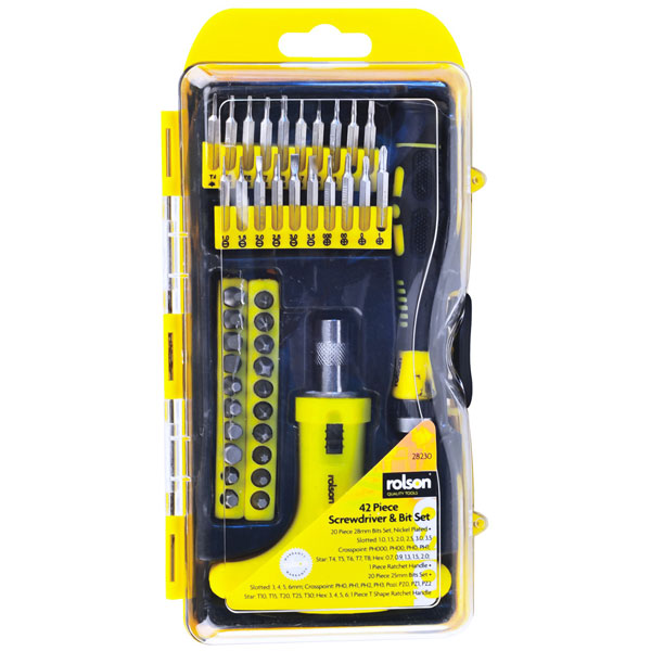 Rolson 28230 52pc Screwdriver & Bit Set Rapid Online