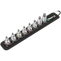 Wera 05003974001 Belt B Imperial 1 Zyklop 3/8 In-Hex HF Bit-Socket Set 8pc