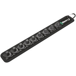 Wera 05003981001 Unloaded Zyklop 3/8 Socket Rail Belt 9 Socket Locations