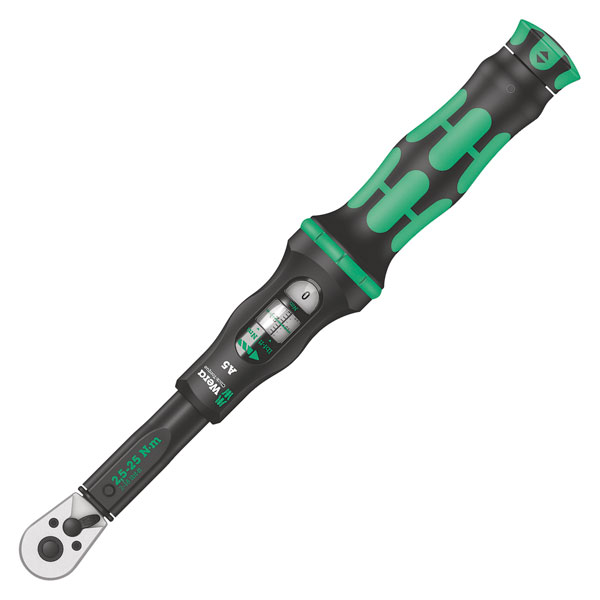 Wera 1/4" Calibrated Click Torque Wrench A5 – 2–25 Nm, Perfect For Cycling & Motors