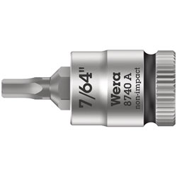 Wera 05003382001 8740 A Zyklop In-Hex 1/4 Bit-Socket 7/64 x 28mm