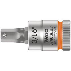 Wera 05003386001 8740 A HF Zyklop In-Hex 1/4 Bit-Socket 3/16 x 28mm