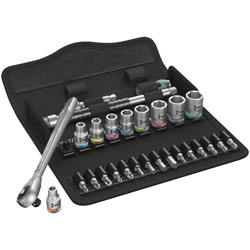 Wera 05004020001 8100 SA 10 Zyklop Metal Ratchet Set - 1/4 Drive - Imperial