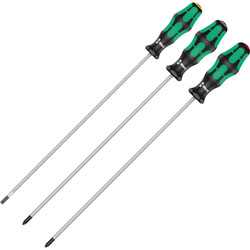 Wera 05347735002 335/350/355/3 Kraftform Plus ScrewDriver Set 300mm 3pc