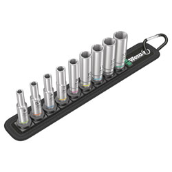 Wera 05004525001 Belt A Deep 1 Socket Set 1/4 Drive 9 Piece