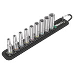 Wera 05004525001 Belt A Deep 1 Socket Set 1/4 Drive 9 Piece