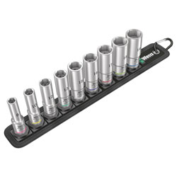 Wera 05004545001 Belt B Deep 1 Socket Set 3/8 Drive 9 Piece