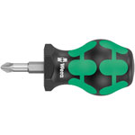 Wera 05008854001 355 PZ Pozidriv-Head Stubby/Carburetor Screwdriver PZ 2 x 25mm