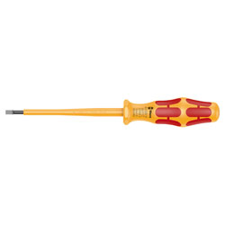 Wera 05051582001 1060 i VDE Kraftform Slotted Screwdriver, 0.6 x 3.5 x 100mm