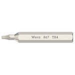Wera 05058102001 867/0 Micro Bits TORX® Socket Screws TX 4 x 30mm 4mm Hex Drive