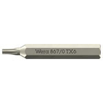 Wera 05058131001 867/0 Micro Bits TORX® Socket Screws TX 6 x 30mm 4mm Hex Drive
