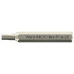 Wera 05058111001 840/0 Hex-Plus Micro Bits Hex Socket Screws 2 x 30mm 4mm Hex