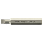 Wera 05058105001 800/0 Micro Bits Slotted Screws 0.50 x 3 x 30mm 4mm Hex Drive