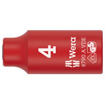Wera 05005930001 8790 A VDE Zyklop Socket insulated With 1/4" Drive 4 x 41mm