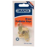 Draper 43799 Pair of Brass Radiator Keys
