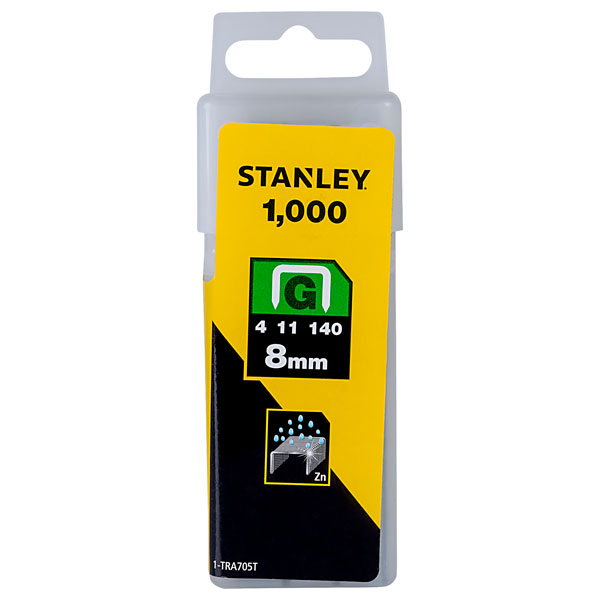 Pack of 1000 Stanley STA0TRA205T Light-Duty Staple 8mm 