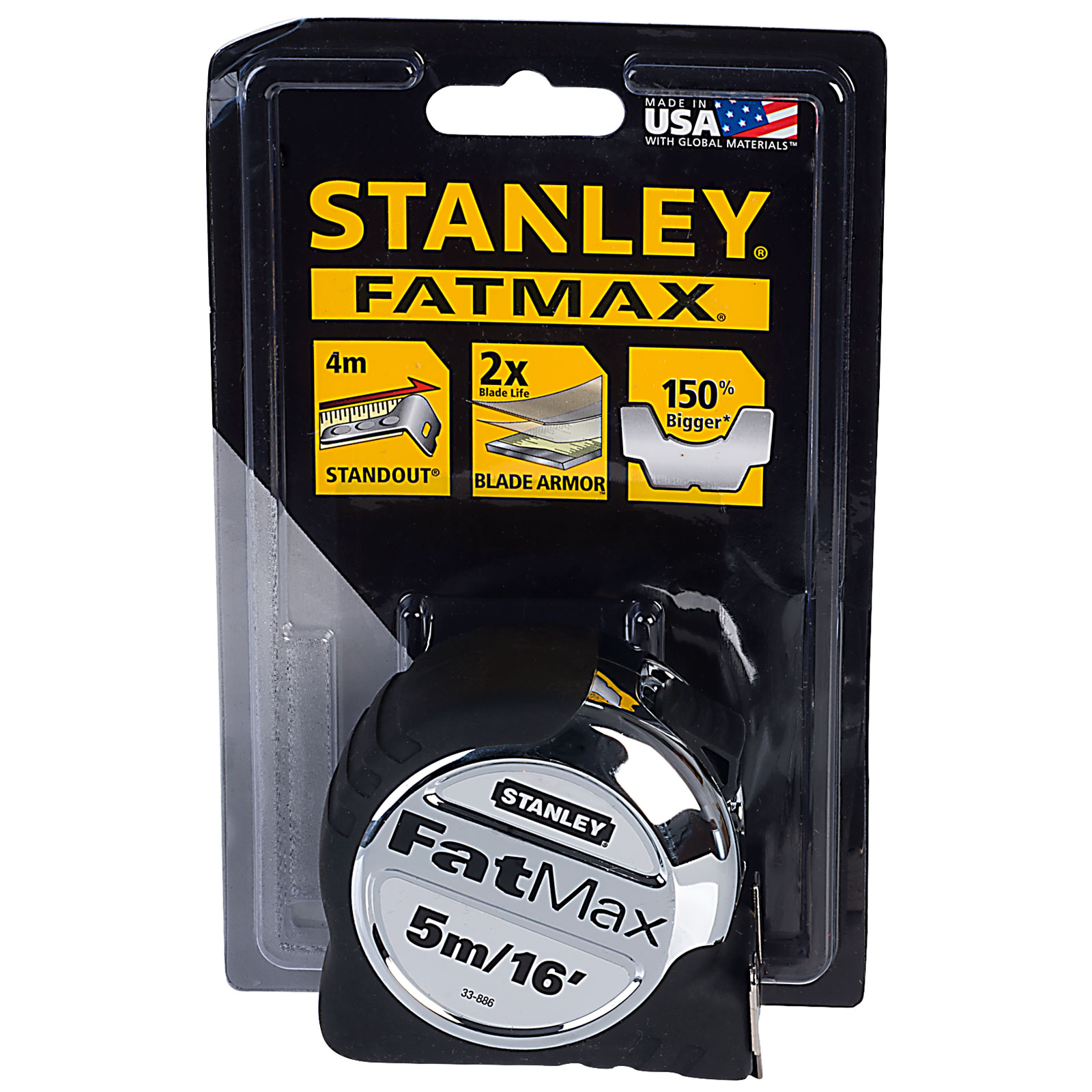 Stanley FatMax Xtreme 5m/16ft Tape Measure, 5-33-886