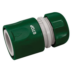 Draper 89384 1/2 Garden Hose Connector with Water Stop Feature