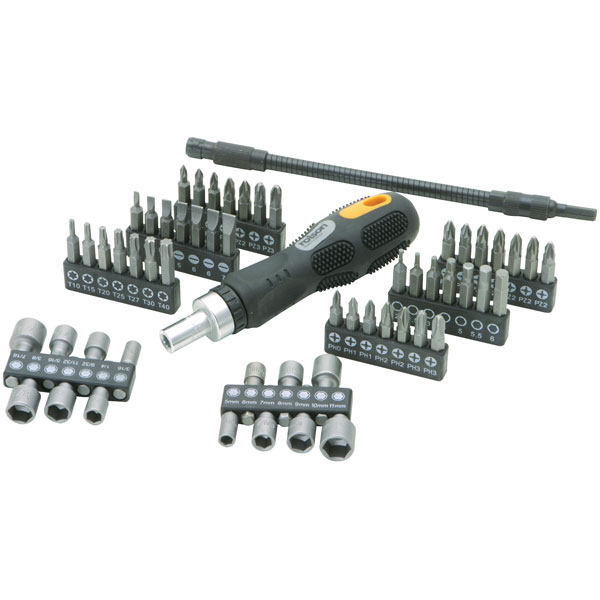 Rolson 28428 58pc Screwdriver & Bit Set Rapid Online