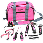 Rolson 36802 25pc Pink Tool Bag Kit