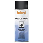 Ambersil 32060-AA Acrylic Paint Satin Black RAL 9005 400ml