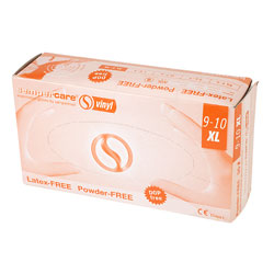 Sempercare G825781039 Vinyl Powder Free Gloves - Clear - Extra Large- Box Of 90