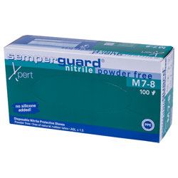 Semperguard G816780635 Industrial Nitrile Glove Powder Free-Non Sterile-M (100)