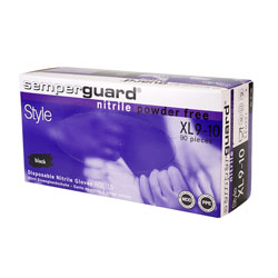 Semperguard Black Industrial Nitrile Powder Free Non Sterile Gloves - x Large 90