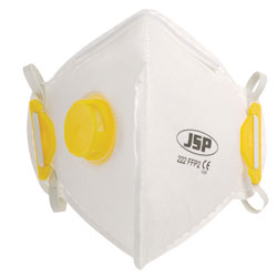 JSP BEB120-101-000 Fold Flat Disposable Vertical Mask FFP2-222 Valved-Pack Of 5