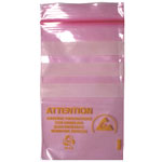 Bondline LTP35 Pink Loc Top Antistatic Bags 75 x 125mm (3"x5") Pack Of 100