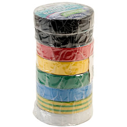 Ultratape Assorted PVC Electrical Insulating Tapes 19mm x 33m Pack of 8