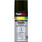 Plastikote 60101 Multi-purpose Enamel Spray Paint 400ml - Matt Black