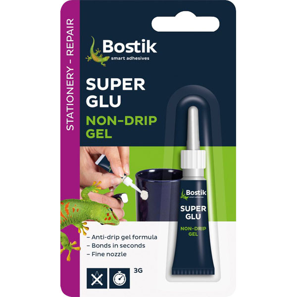 Bostik 806153 Glu &amp; Fix Super Glue Gel 3g
