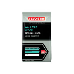 Evo-Stik 30812723 Tile A Wall Fast Set Grout White 1.5kg