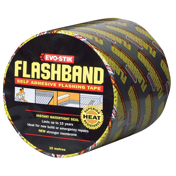 2x Evo-Stik Flashband Self-Adhesive Instant Watertight Flashing Tape 100mm x 10m 