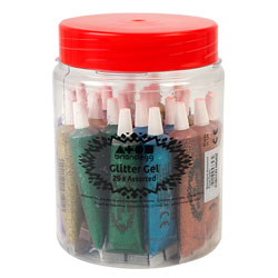 Brian Clegg Glitter Glue Tubes (25 x 16ml Tubes)