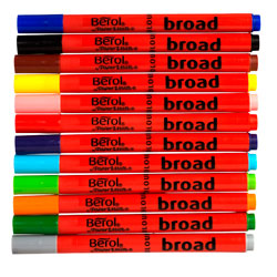 Berol Colourbroad Pens - Pack of 12